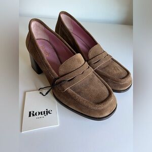 Rouje Heels Mules Tan Suede